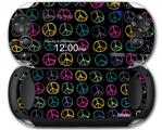 Kearas Peace Signs Black - Decal Style Skin fits Sony PS Vita