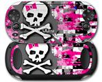 Girly Pink Bow Skull - Decal Style Skin fits Sony PS Vita