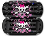 Pink Bow Skull - Decal Style Skin fits Sony PS Vita