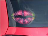 Lips Decal 9x5.5 Tie Dye Peace Sign 103