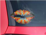 Lips Decal 9x5.5 Tie Dye Star 103