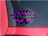 Lips Decal 9x5.5 Purple Leopard