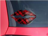 Lips Decal 9x5.5 Red Plaid