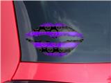 Lips Decal 9x5.5 Skull Stripes Purple