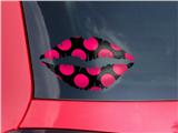 Lips Decal 9x5.5 Kearas Polka Dots Pink On Black