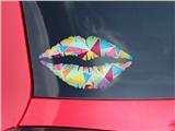 Lips Decal 9x5.5 Brushed Geometric