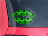 Lips Decal 9x5.5 Criss Cross Green