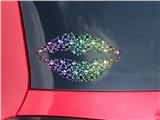 Lips Decal 9x5.5 Splatter Girly Skull Rainbow