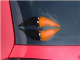 Lips Decal 9x5.5 Ripped Colors Black Orange
