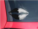 Lips Decal 9x5.5 Ripped Colors Black Gray