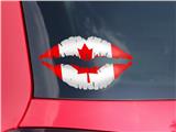 Lips Decal 9x5.5 Canadian Canada Flag