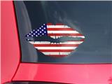 Lips Decal 9x5.5 USA American Flag 01