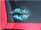 Lips Decal 9x5.5 Scene Kid Sketches Blue