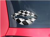 Lips Decal 9x5.5 Checkered Flag