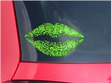 Lips Decal 9x5.5 Folder Doodles Neon Green