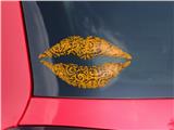 Lips Decal 9x5.5 Folder Doodles Orange