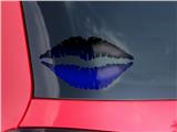 Lips Decal 9x5.5 Smooth Fades Blue Black