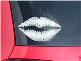 Lips Decal 9x5.5 Watercolor Leaves Blues