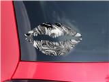 Lips Decal 9x5.5 Liquid Metal Chrome