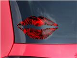Lips Decal 9x5.5 Liquid Metal Chrome Red