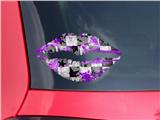 Lips Decal 9x5.5 Purple Checker Skull Splatter