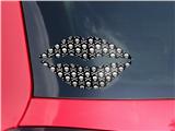 Lips Decal 9x5.5 Skull Crossbones Pattern