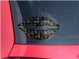 Lips Decal 9x5.5 Kearas Hearts Black