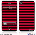 iPhone 4S Decal Style Vinyl Skin - Stripes Red