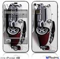 iPhone 4S Decal Style Vinyl Skin - 1957 Buick Roadmaster Burgundy