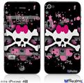 iPhone 4S Decal Style Vinyl Skin - Scene Skull Splatter