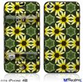 iPhone 4S Decal Style Vinyl Skin - Daisies Yellow