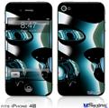 iPhone 4S Decal Style Vinyl Skin - Metal