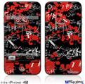 iPhone 4S Decal Style Vinyl Skin - Emo Graffiti