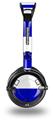 Psycho Stripes Blue and White Decal Style Skin fits Skullcandy Lowrider Headphones (HEADPHONES  SOLD SEPARATELY)