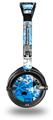 Checker Skull Splatter Blue Decal Style Skin fits Skullcandy Lowrider Headphones (HEADPHONES  SOLD SEPARATELY)