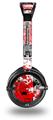 Checker Skull Splatter Red Decal Style Skin fits Skullcandy Lowrider Headphones (HEADPHONES  SOLD SEPARATELY)