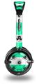 Kearas Daisies Stripe Sea Foam Decal Style Skin fits Skullcandy Lowrider Headphones (HEADPHONES  SOLD SEPARATELY)