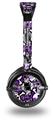 Splatter Girly Skull Purple Decal Style Skin fits Skullcandy Lowrider Headphones (HEADPHONES  SOLD SEPARATELY)