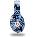 WraptorSkinz Skin Decal Wrap compatible with Beats Studio (Original) Headphones Skull Checker Blue Skin Only (HEADPHONES NOT INCLUDED)