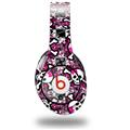 WraptorSkinz Skin Decal Wrap compatible with Beats Studio (Original) Headphones Splatter Girly Skull Pink Skin Only (HEADPHONES NOT INCLUDED)