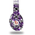 WraptorSkinz Skin Decal Wrap compatible with Beats Studio (Original) Headphones Splatter Girly Skull Purple Skin Only (HEADPHONES NOT INCLUDED)