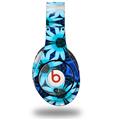 WraptorSkinz Skin Decal Wrap compatible with Beats Studio (Original) Headphones Daisies Blue Skin Only (HEADPHONES NOT INCLUDED)