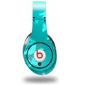 WraptorSkinz Skin Decal Wrap compatible with Beats Studio (Original) Headphones Bokeh Butterflies Neon Teal Skin Only (HEADPHONES NOT INCLUDED)