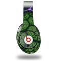 WraptorSkinz Skin Decal Wrap compatible with Beats Studio (Original) Headphones Linear Cosmos Green Skin Only (HEADPHONES NOT INCLUDED)