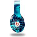 WraptorSkinz Skin Decal Wrap compatible with Beats Studio (Original) Headphones Liquid Metal Chrome Neon Blue Skin Only (HEADPHONES NOT INCLUDED)