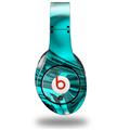 WraptorSkinz Skin Decal Wrap compatible with Beats Studio (Original) Headphones Liquid Metal Chrome Neon Teal Skin Only (HEADPHONES NOT INCLUDED)