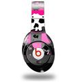 WraptorSkinz Skin Decal Wrap compatible with Beats Studio (Original) Headphones Pink Bow Skull Skin Only (HEADPHONES NOT INCLUDED)