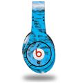 WraptorSkinz Skin Decal Wrap compatible with Beats Studio (Original) Headphones Folder Doodles Blue Medium Skin Only (HEADPHONES NOT INCLUDED)