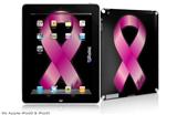 iPad Skin - Hope Breast Cancer Pink Ribbon on Black (fits iPad2 and iPad3)