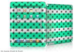 iPad Skin - Kearas Daisies Stripe Sea Foam (fits iPad2 and iPad3)